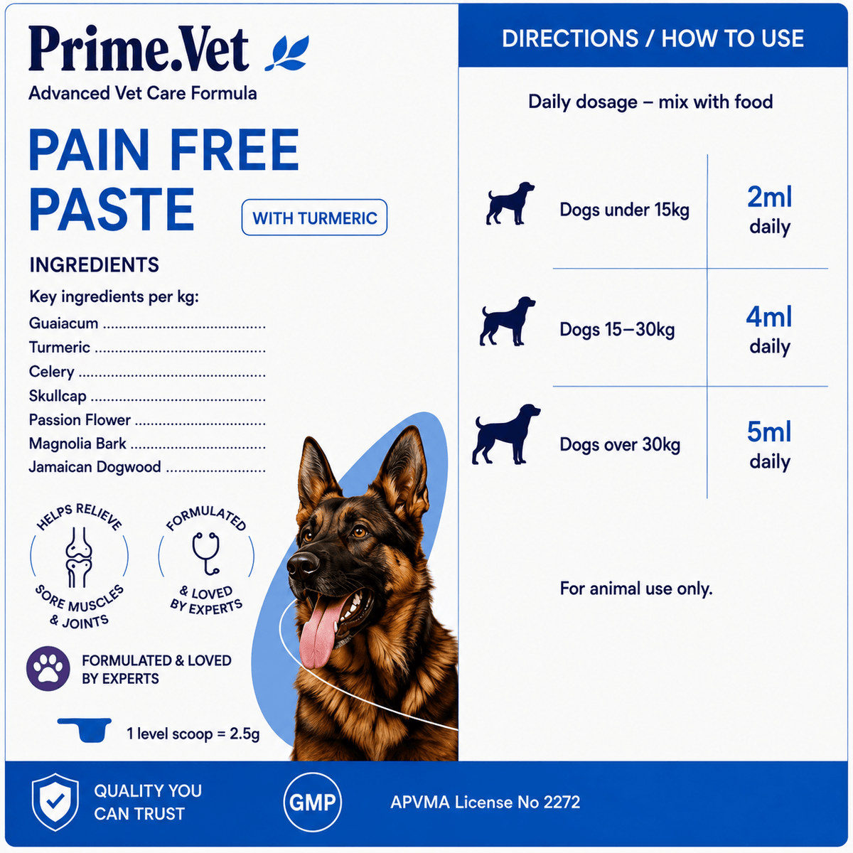 PrimeVet™ Pain Free Paste for Dogs 32ml - Pack of 3